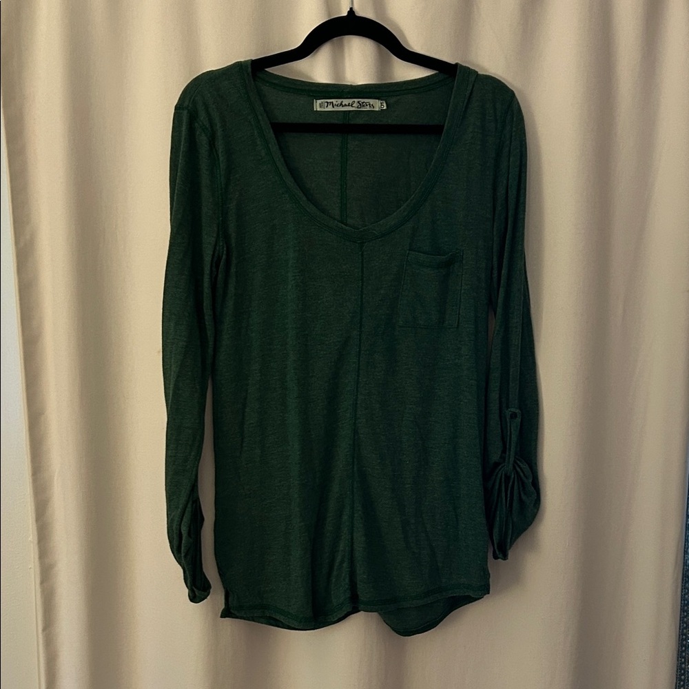 Michael Star Green Pocket Long Sleeve